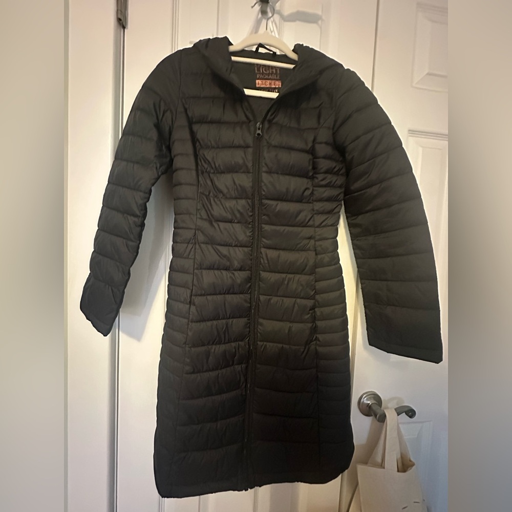 Love Tree Ultra Light Packable Black Quilted Jacket Sz S
